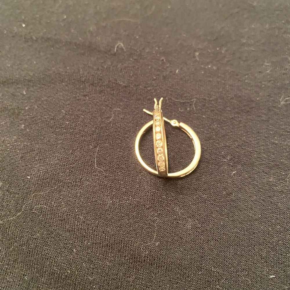 14k gold channel diamond earrings. 1/2 ct total weight.